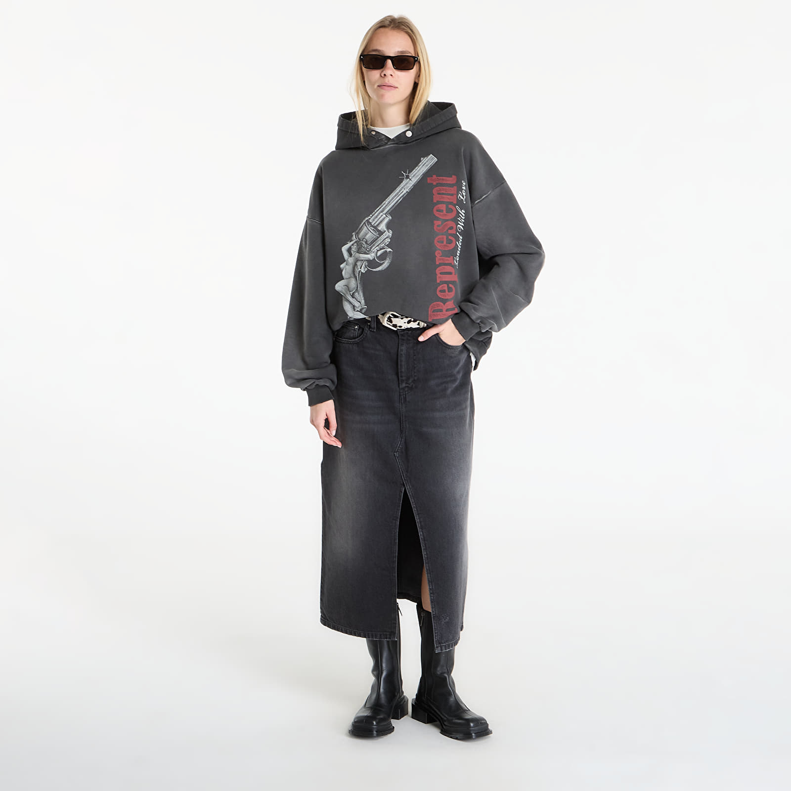 Hoodies and sweatshirts  REPRESENT Loaded With Love Hoodie UNISEX Stained Black