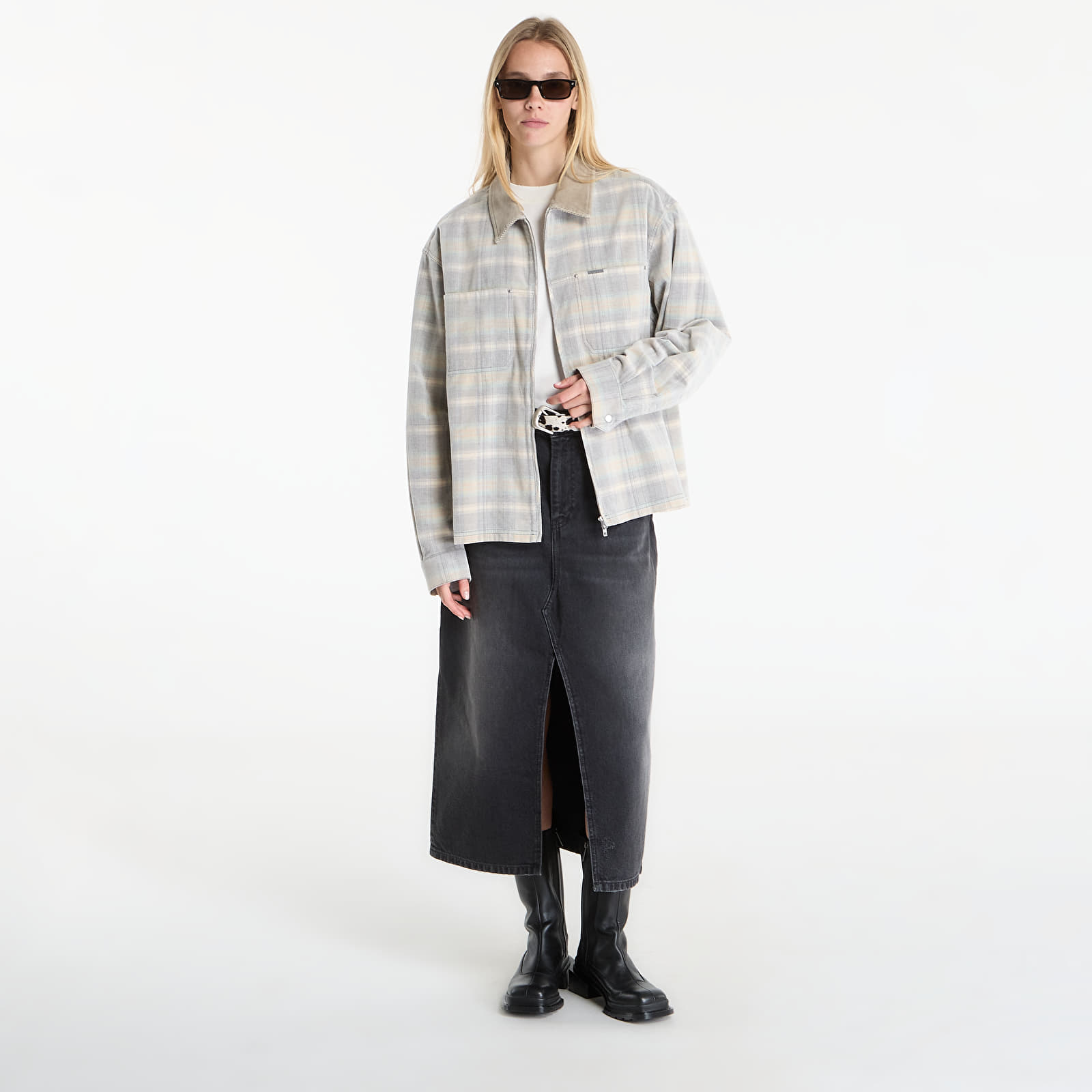 Paidat REPRESENT Cord Zip Flannel Shirt UNISEX Mineral