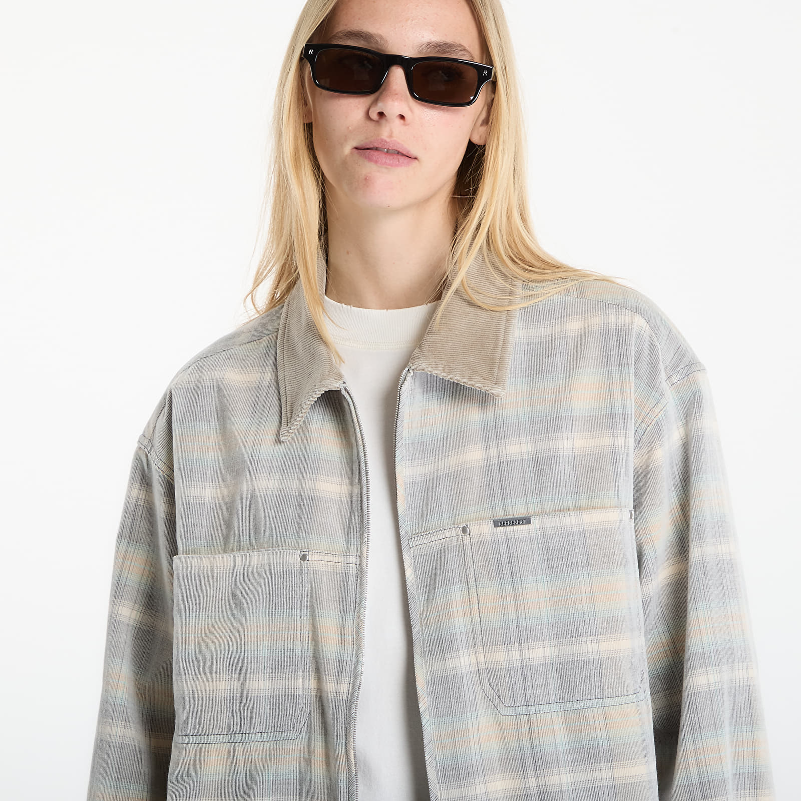 Paidat REPRESENT Cord Zip Flannel Shirt UNISEX Mineral