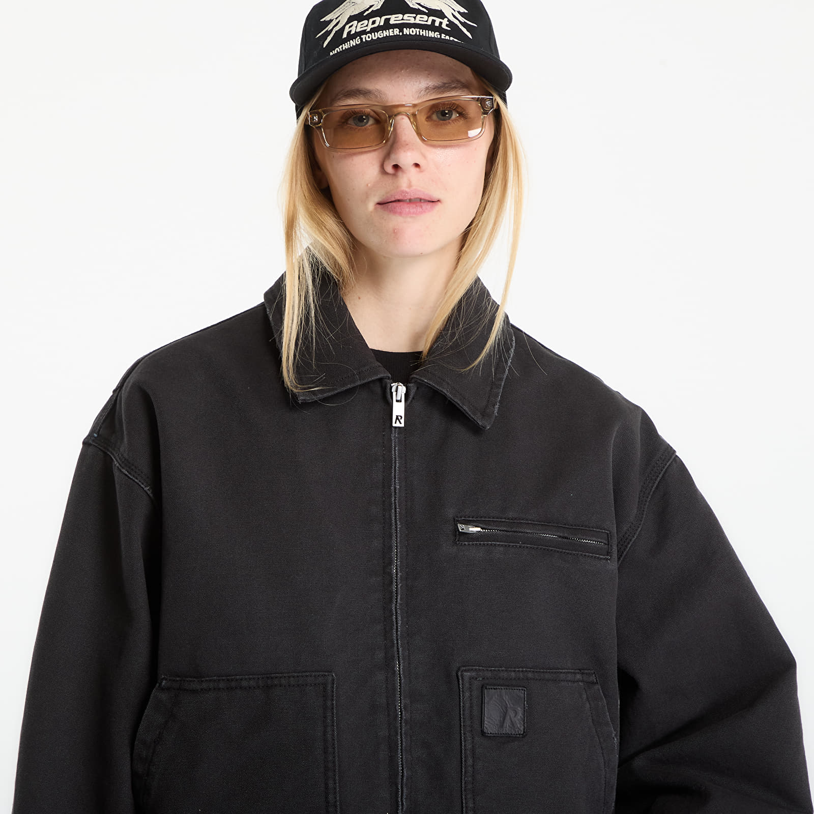 Geci REPRESENT Worker Jacket UNISEX Washed Black
