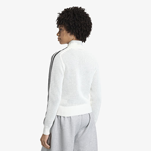 adidas Knitted Crochet Firebird Track Top Off White | Footshop