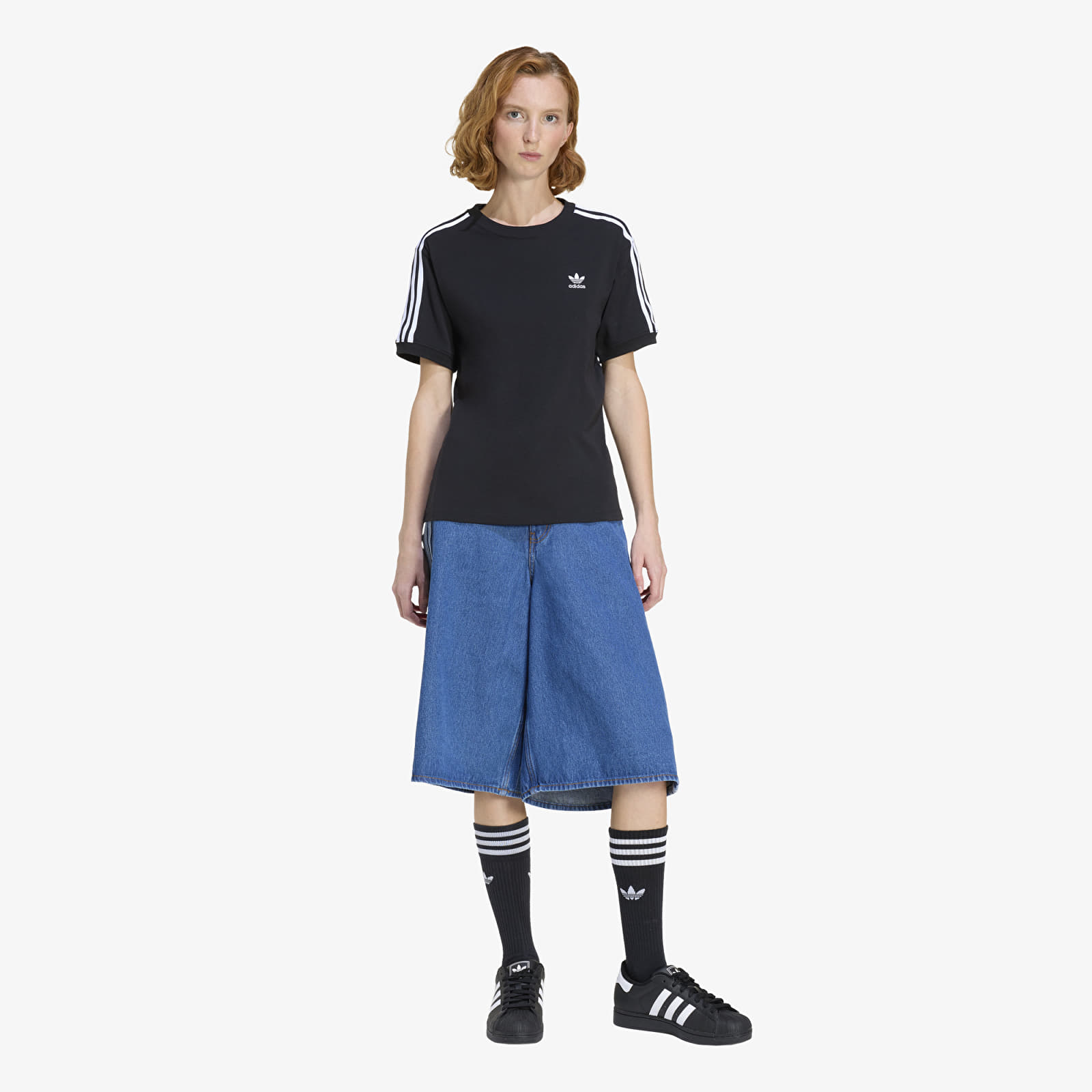 Shorts - Frauen adidas Firebird Jorts Denim Medium Vintage Denim