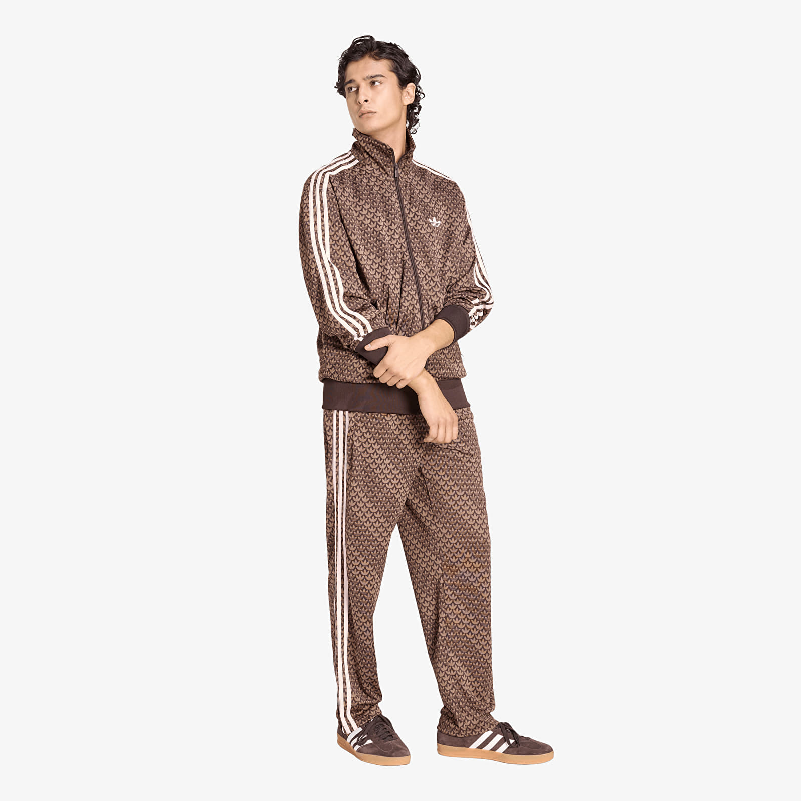 Худі та реглани adidas Firebird Loose Monogram Track Top Aurora Coffee/ Earth Strata/ Sandy Pink