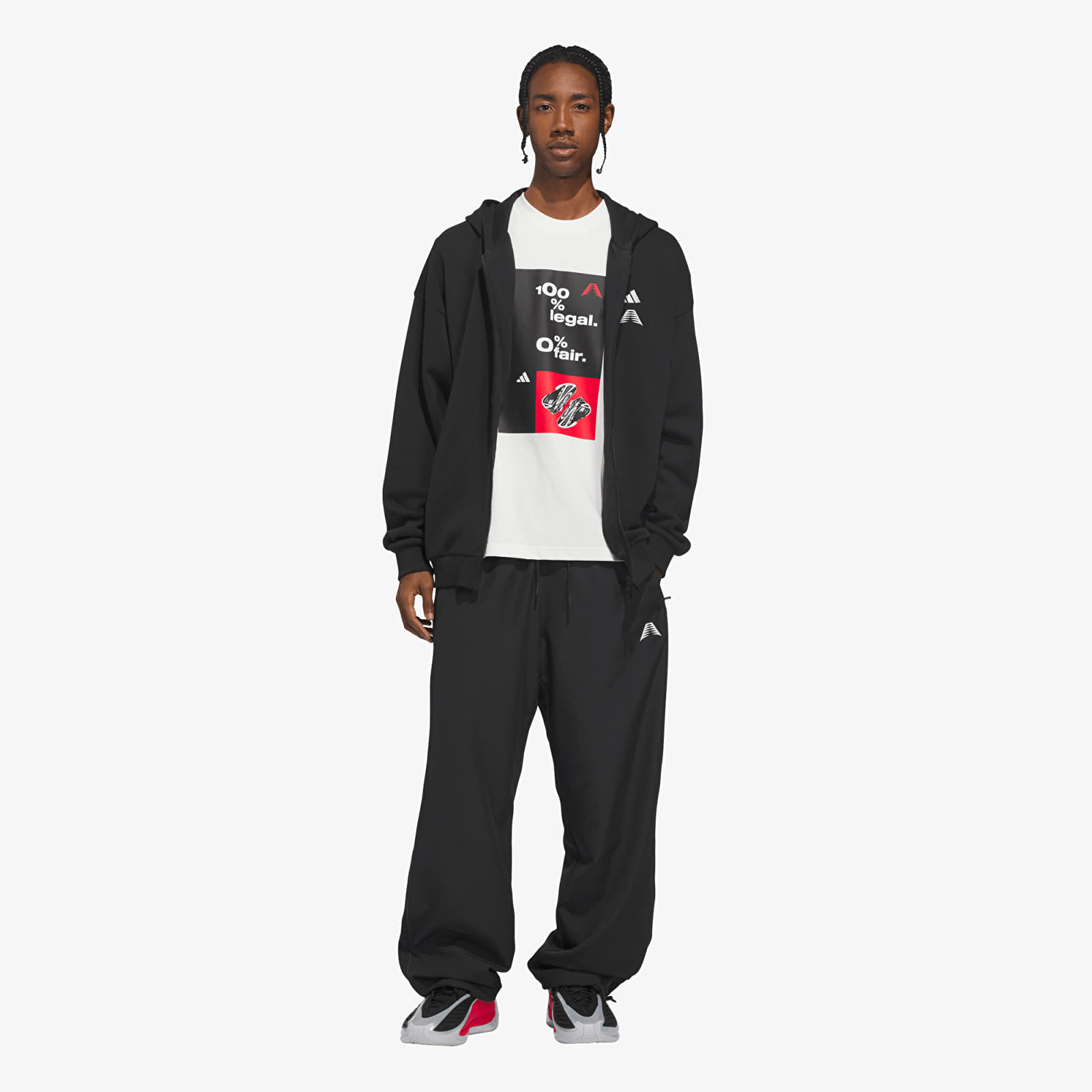 Muške trenerke adidas Anthony Edwards Foundation Track Pant Black
