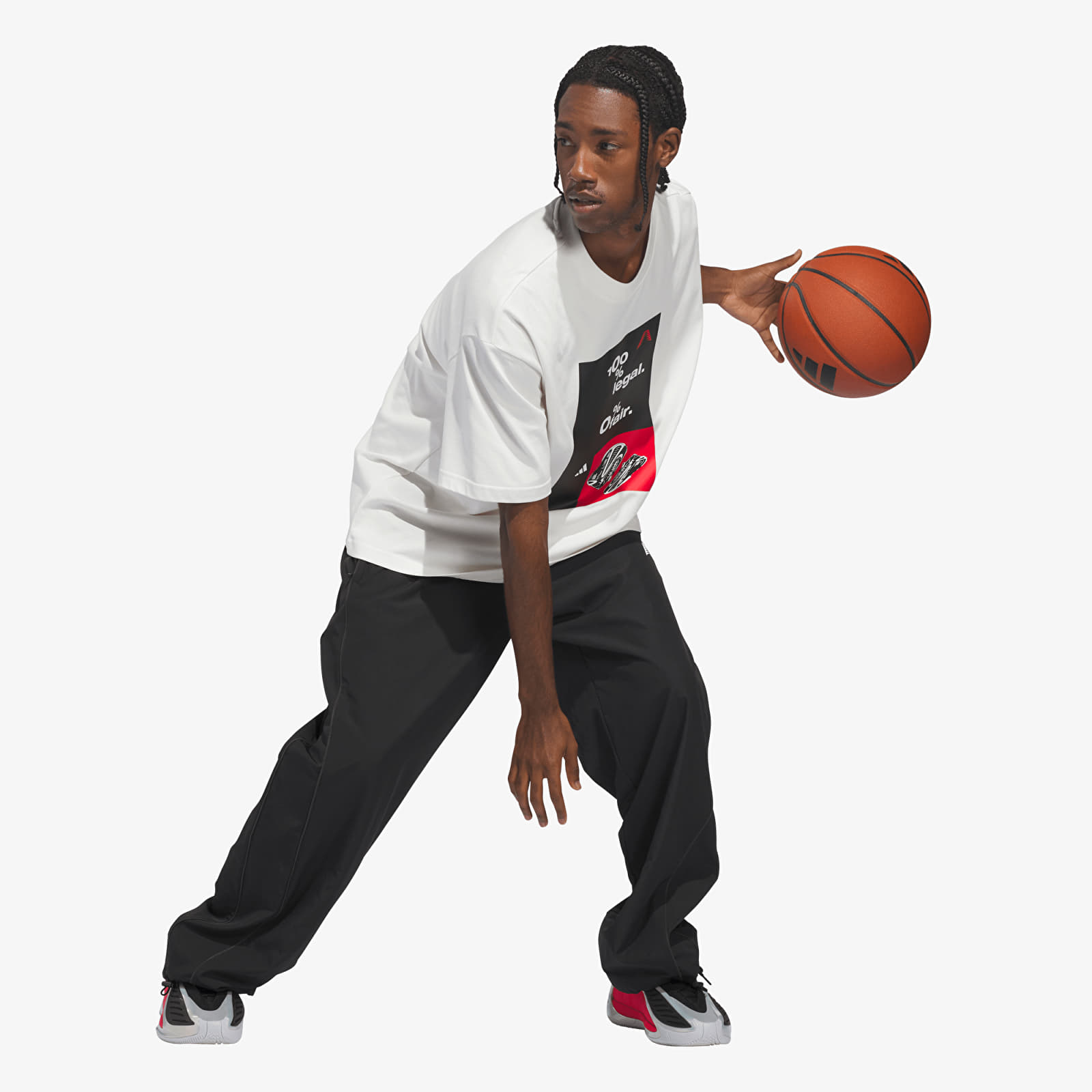 Muške trenerke adidas Anthony Edwards Foundation Track Pant Black