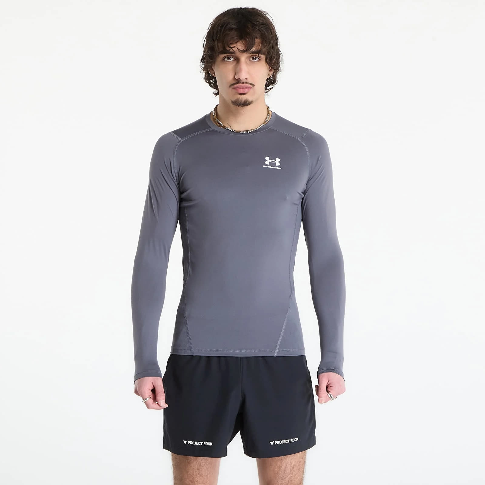 Тениска Under Armour Hg Armour Comp Ls Gray XXL