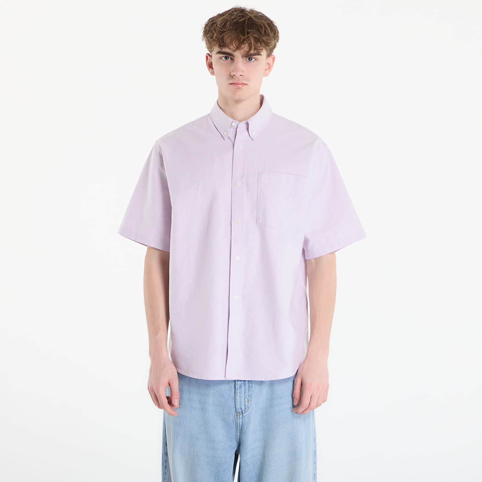 Риза Carhartt WIP S/S Braxton Shirt UNISEX Gentle Purple/ Wax M