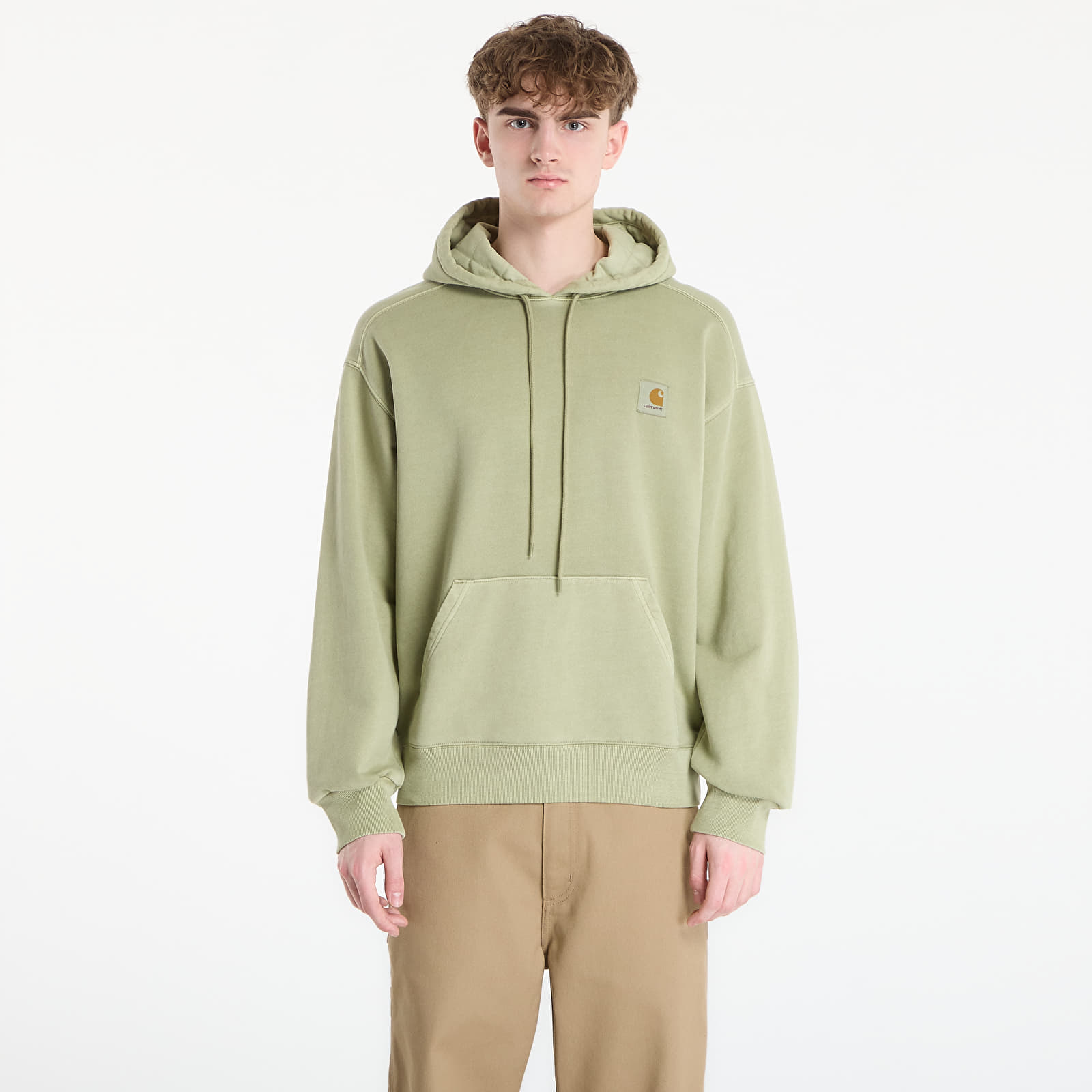 Мъжки суичъри Carhartt WIP Hooded Nelson Sweat UNISEX Gentle Green