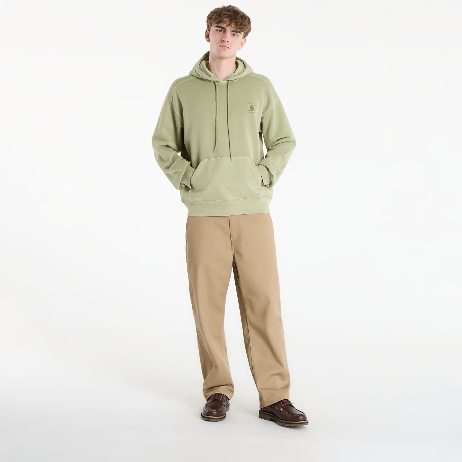 Мъжки суичъри Carhartt WIP Hooded Nelson Sweat UNISEX Gentle Green