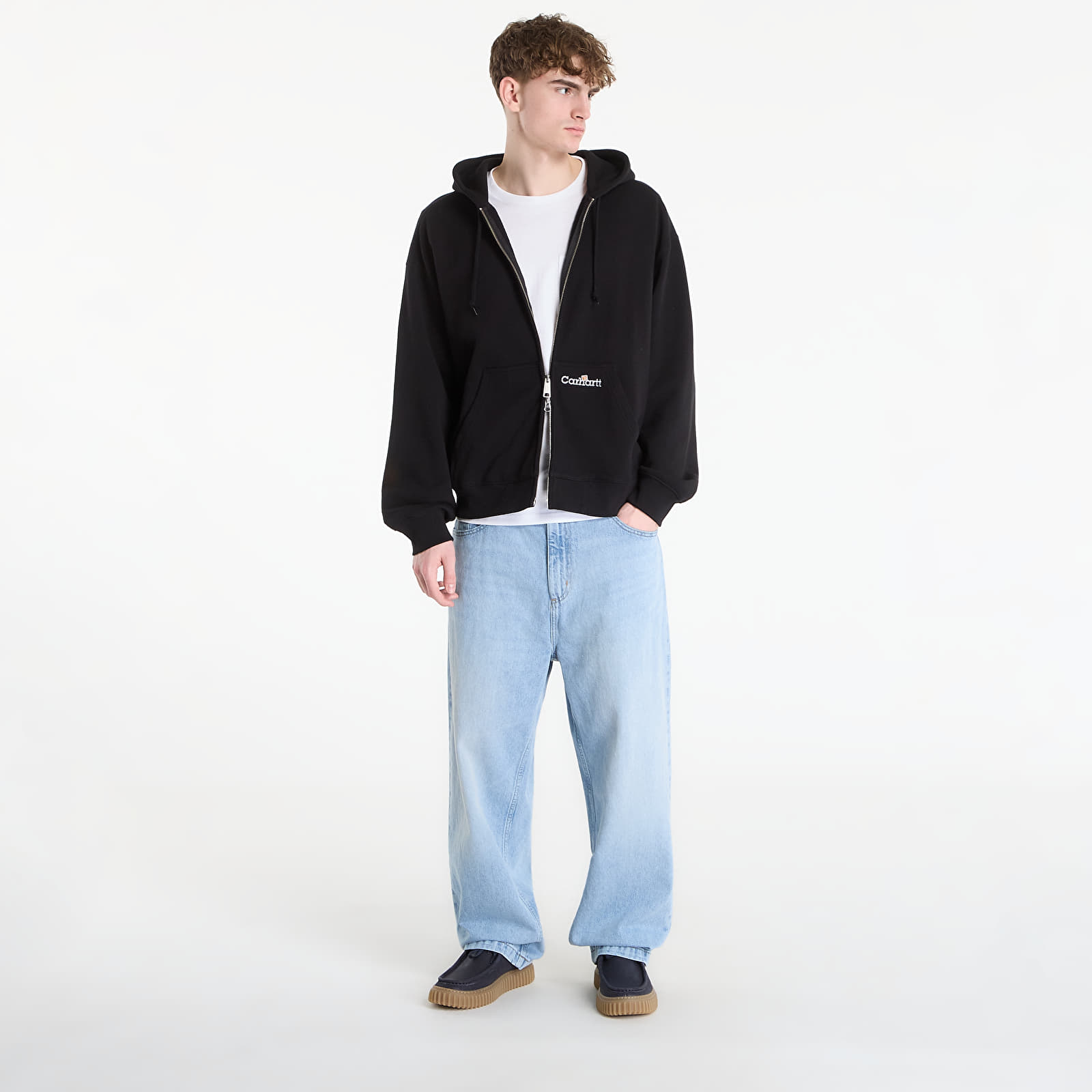 Hoodies für Männer Carhartt WIP Hooded WIP Label Sweat Jacket UNISEX Black