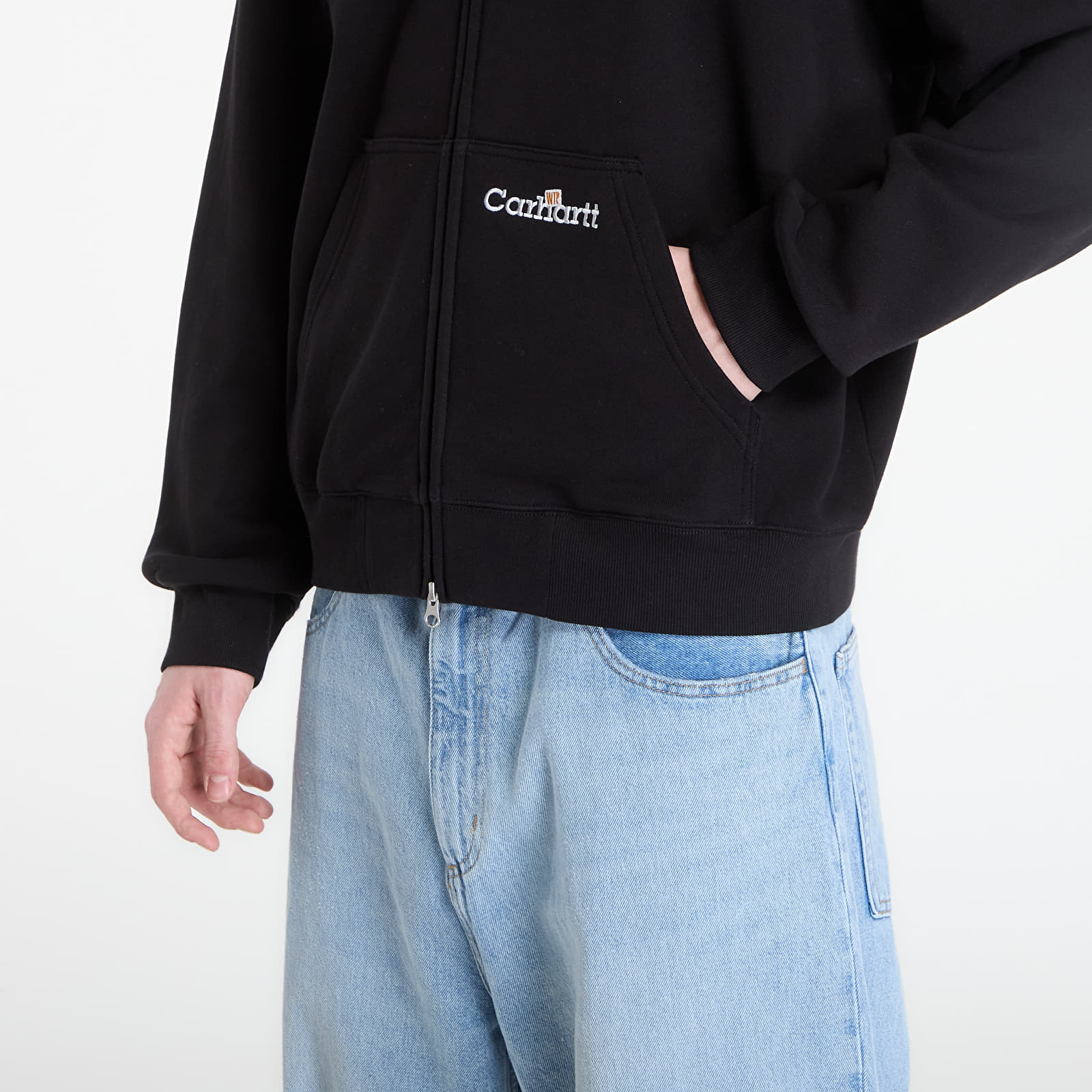 Hoodies für Männer Carhartt WIP Hooded WIP Label Sweat Jacket UNISEX Black