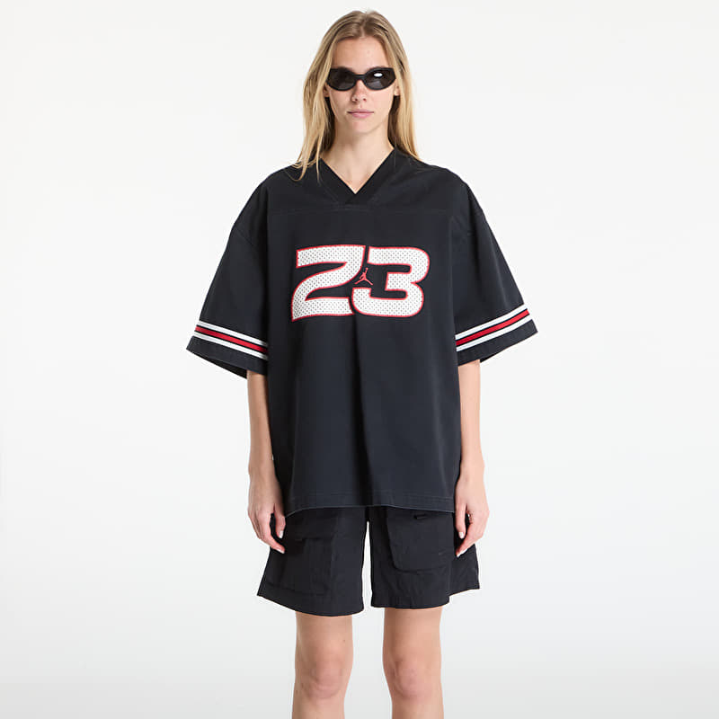 Jordan Flight Women's Woven Jersey Top Black