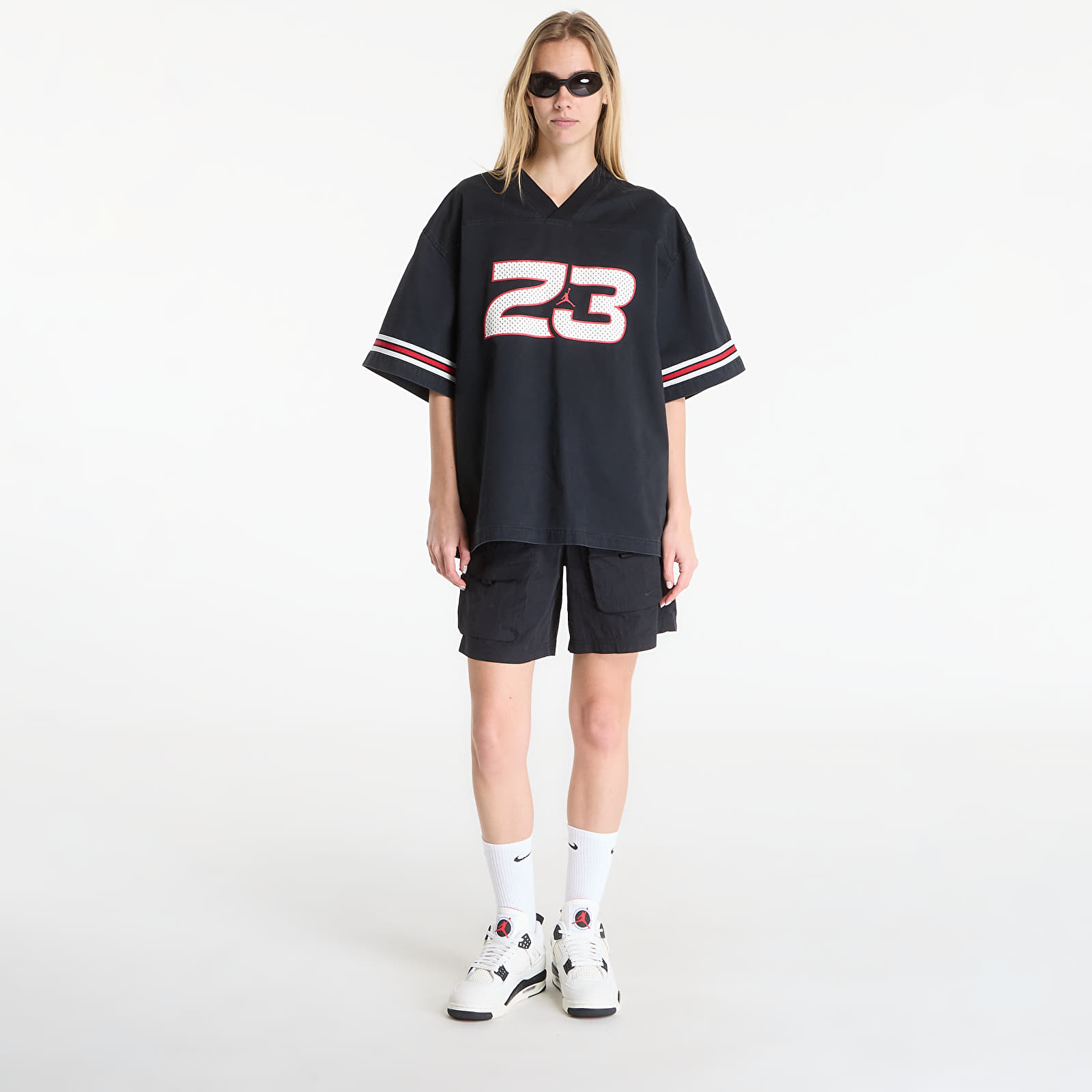 T-shirts Jordan Flight Women's Woven Jersey Top Black