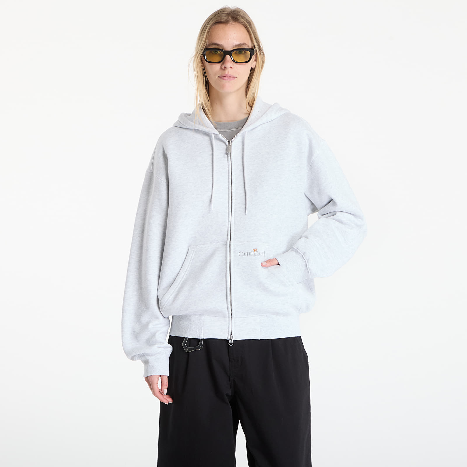 Hettegensere og sweatshirts Carhartt WIP Hooded WIP Label Sweat Jacket UNISEX Ash Heather