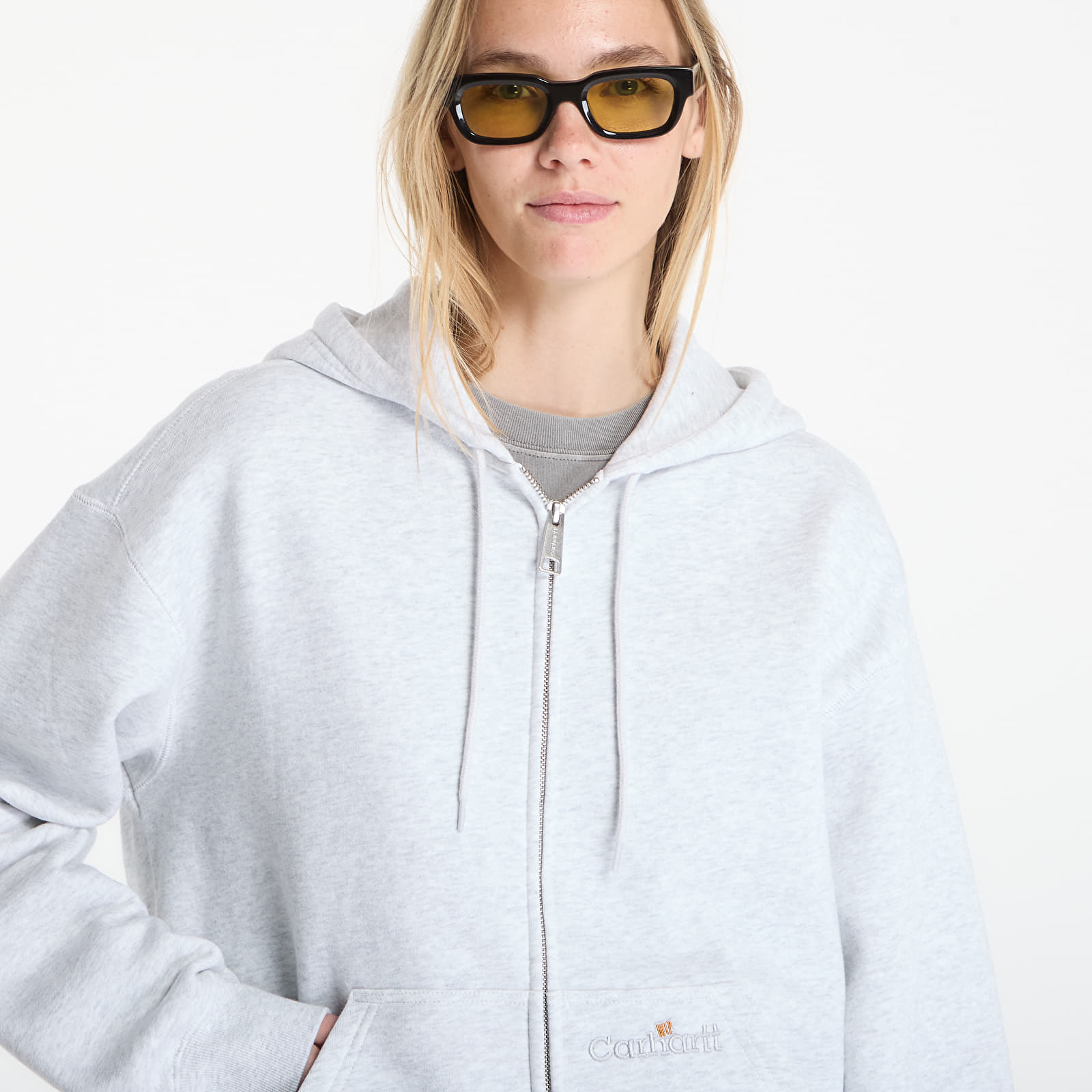 Hettegensere og sweatshirts Carhartt WIP Hooded WIP Label Sweat Jacket UNISEX Ash Heather