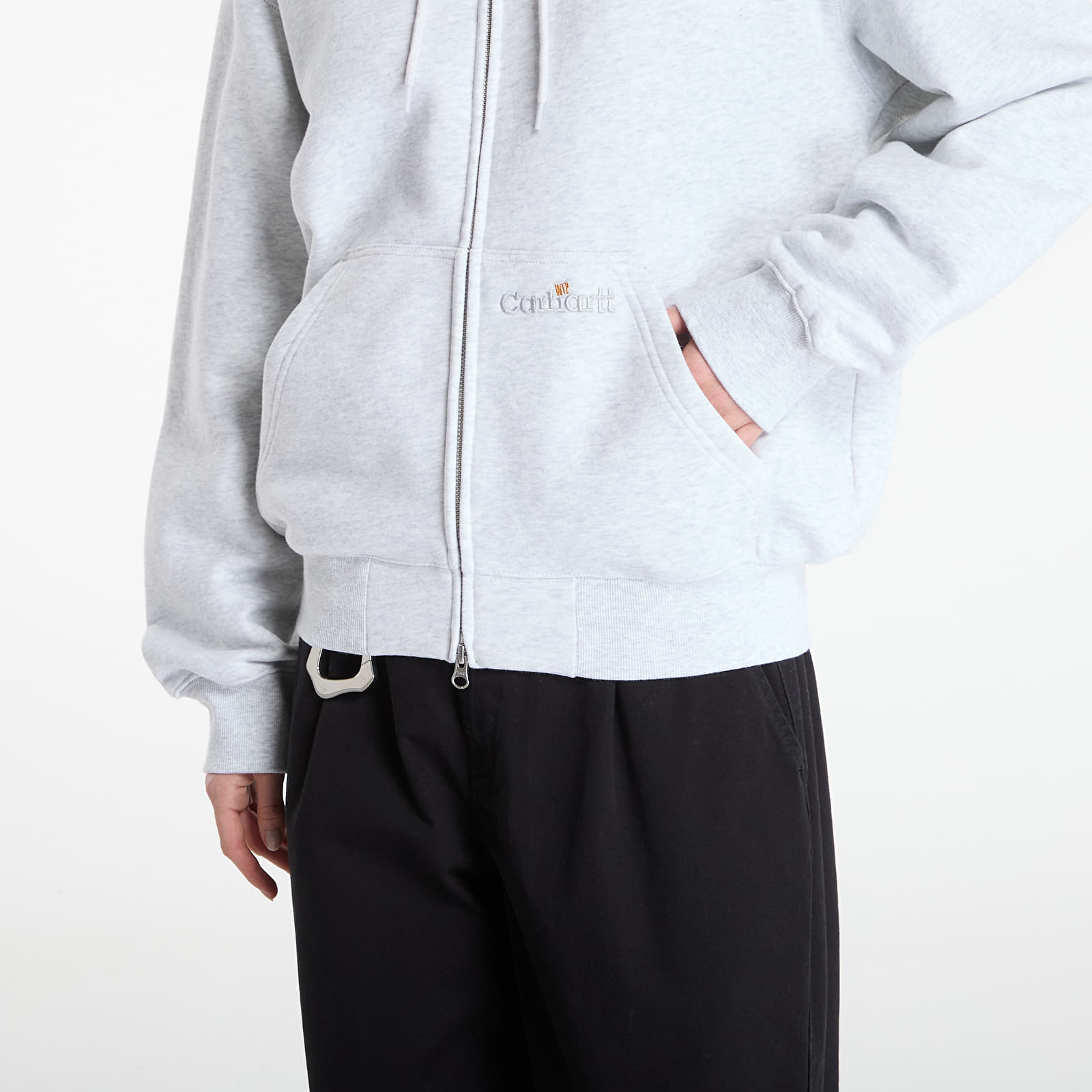 Hettegensere og sweatshirts Carhartt WIP Hooded WIP Label Sweat Jacket UNISEX Ash Heather