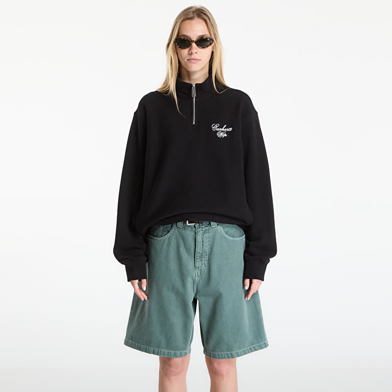 Sweatshirt Carhartt WIP Longhand Half Zip Sweat UNISEX Black/ White