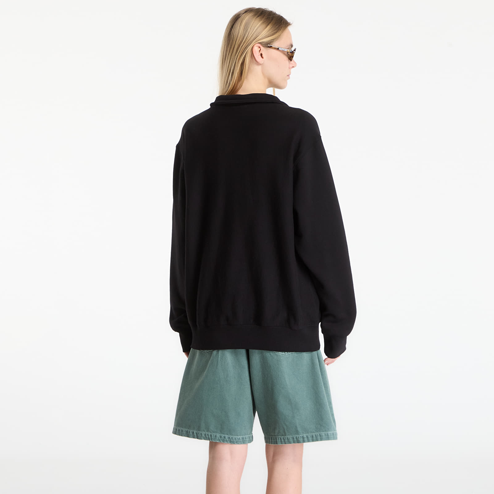 Hanorace Carhartt WIP Longhand Half Zip Sweat UNISEX Black/ White