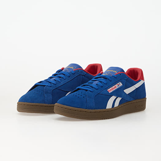 Men\'s‎ Reebok Club C Grounds UK Low Top Athletic Shoes Blue Red Suede Size 8.5 Reebok Club C Grounds UK East Coast Blue Dynamic Red for  main image 3