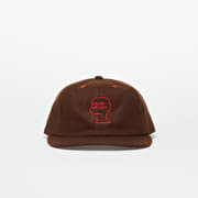Brain Dead Flannel Classic Logohead 6 Panel Hat Brn