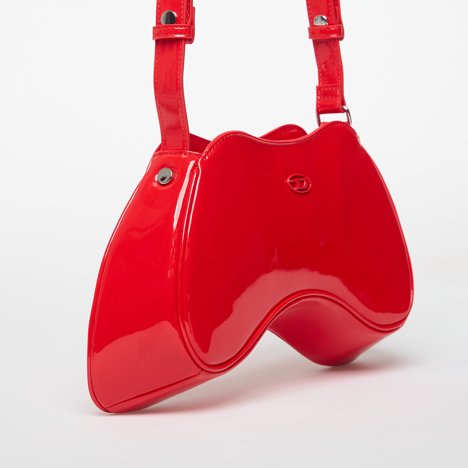 Women's handbags Diesel Play Shoulder Cross Bodybag Red/ Chromed