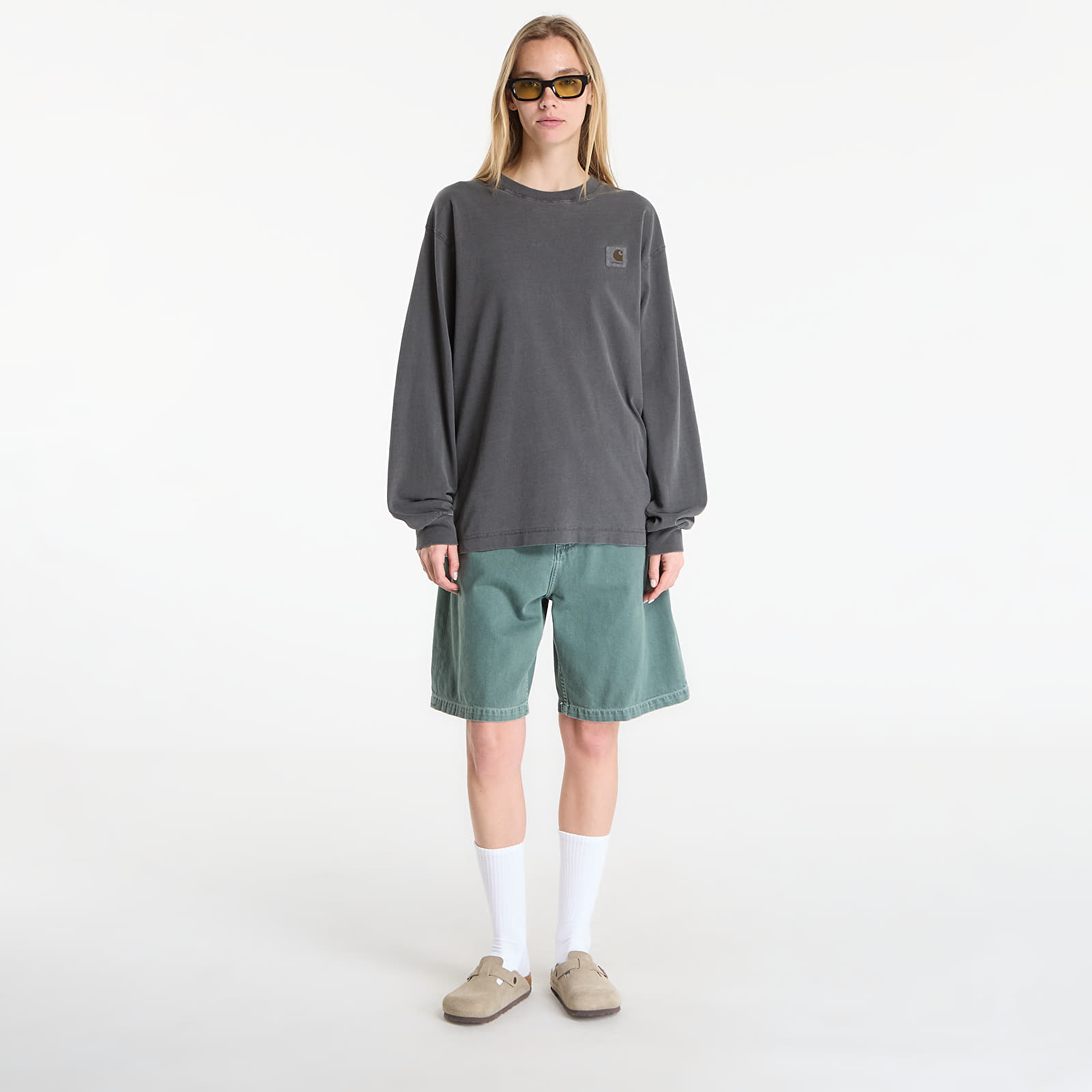 Tricouri  Carhartt WIP L/S Nelson T-Shirt UNISEX Black