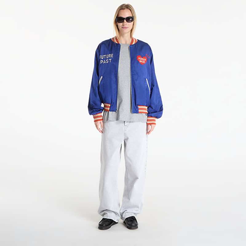 HUMAN MADE Satin Jacket UNISEX Blue | Footshop
