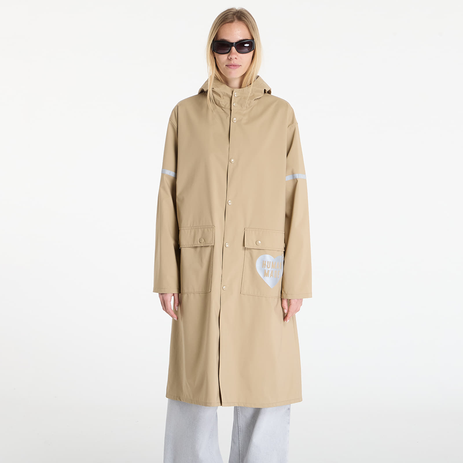 Casacos HUMAN MADE Packable Rain Coat UNISEX Beige