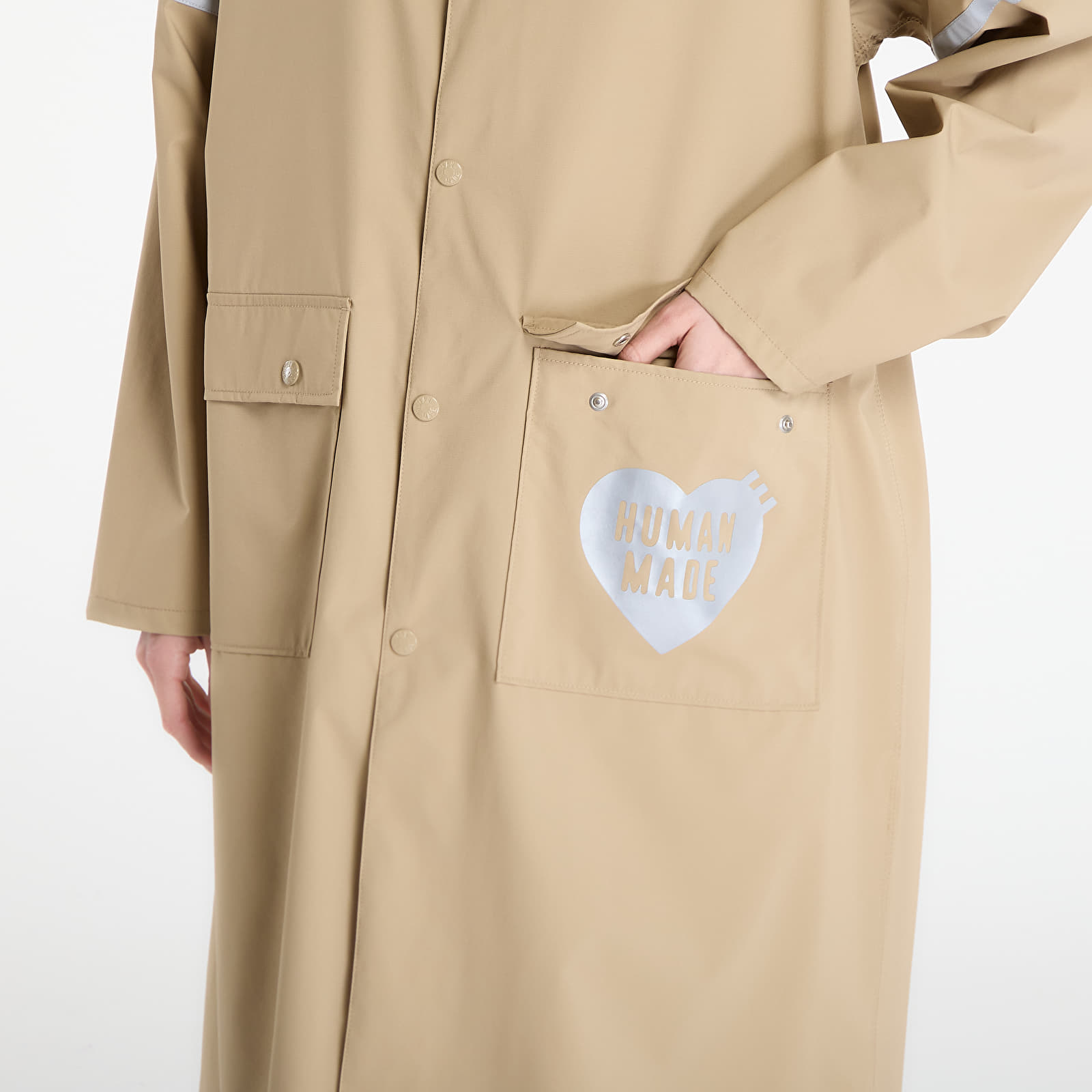 Casacos HUMAN MADE Packable Rain Coat UNISEX Beige