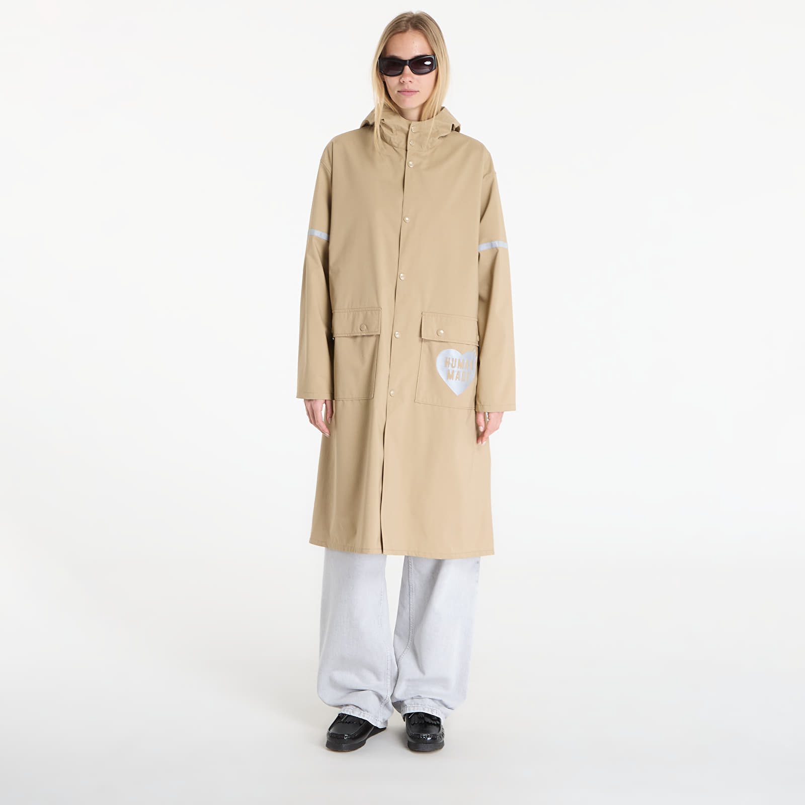 Casacos HUMAN MADE Packable Rain Coat UNISEX Beige