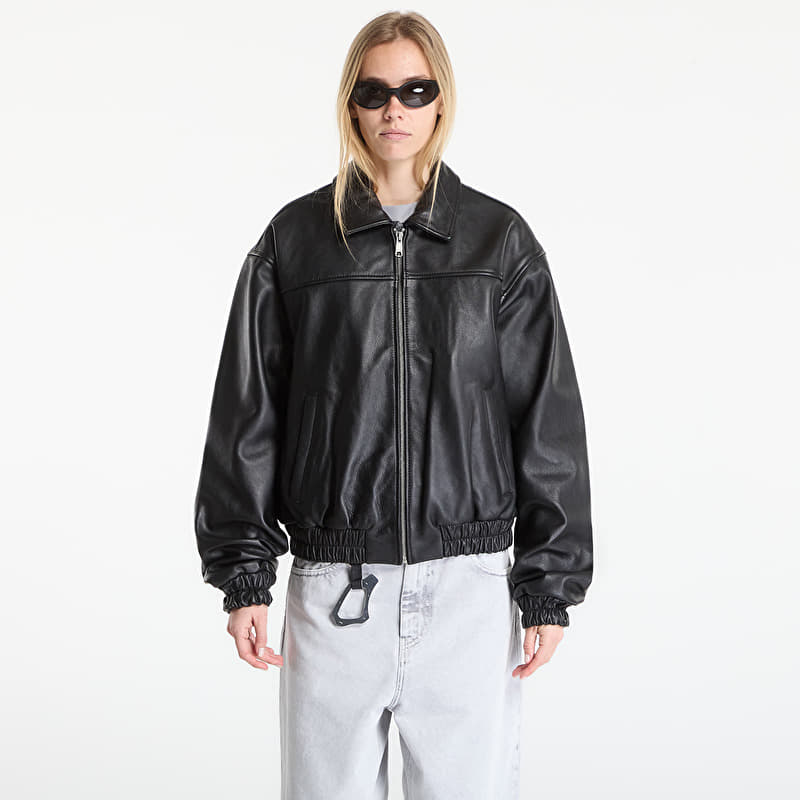 Jacka Patta Leather Bomber Jacket UNISEX Black