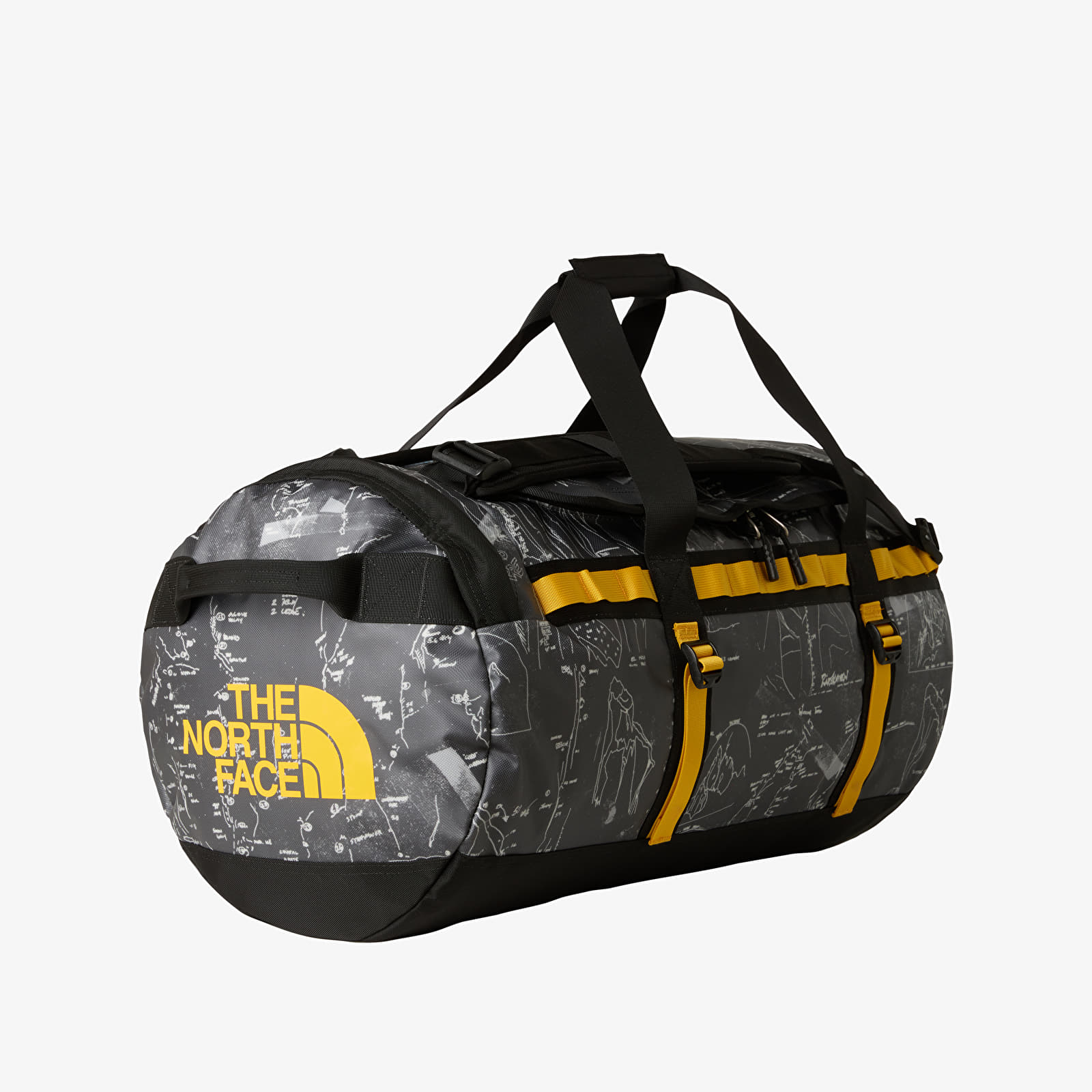 Duffle bag The North Face Base Camp Duffel - M Anthracite Grey Conrad Topos Print/ Summit Gold