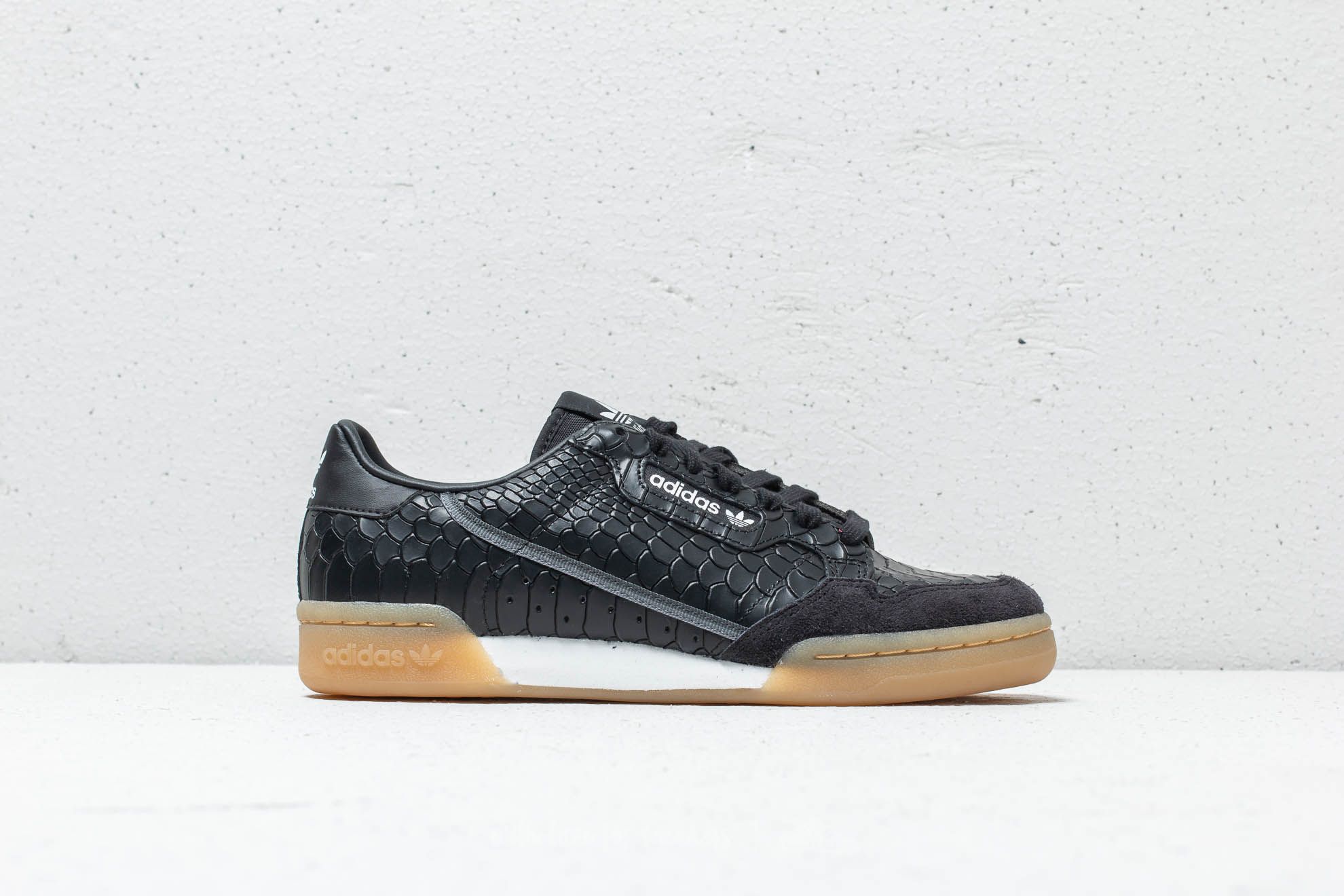 Adidas continental 80 black gum sole cheap