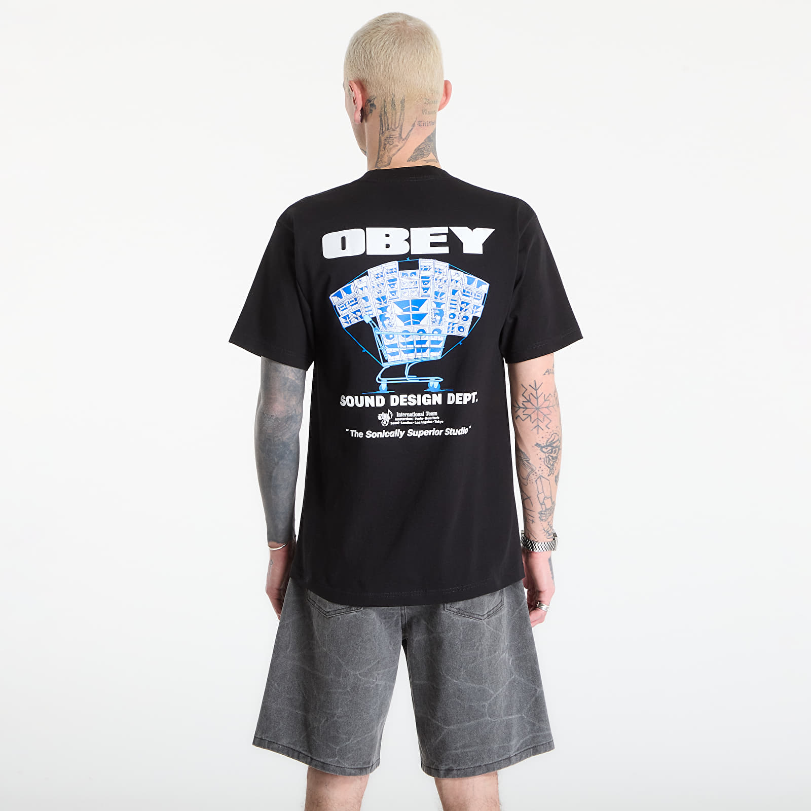 Tričká OBEY Sound Design Dept. Black