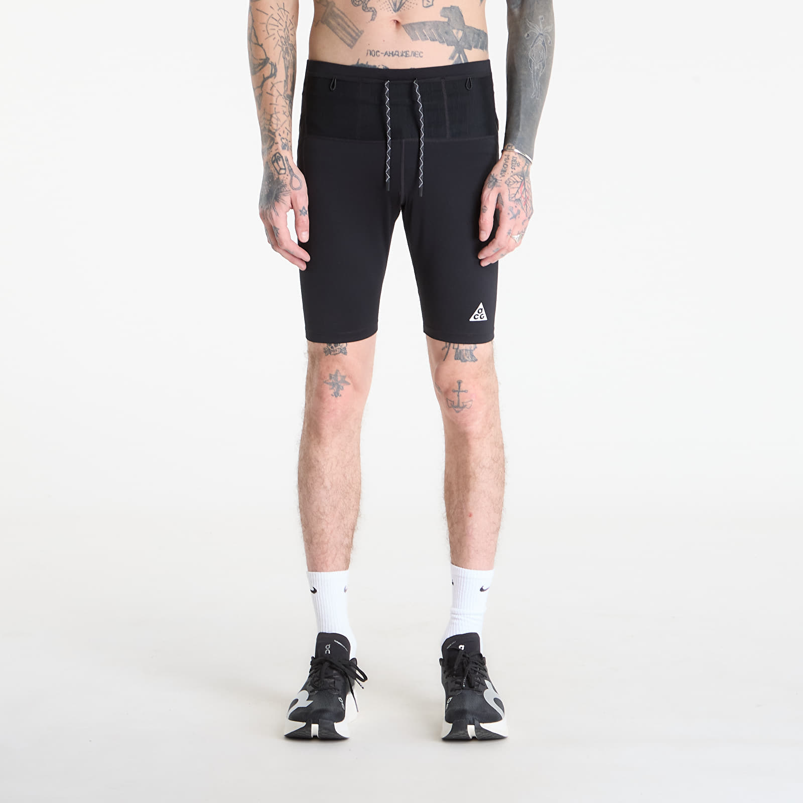 Leggings für Herren Nike ACG "Lava Loops" Men's Dri-FIT ADV 1/2-Length Trail Running Tights Black/ Summit White