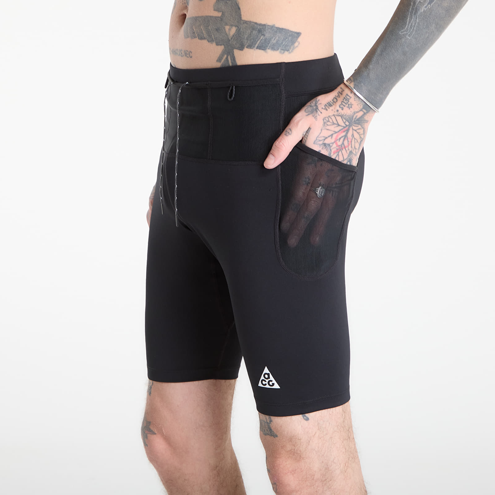 Leggings für Herren Nike ACG "Lava Loops" Men's Dri-FIT ADV 1/2-Length Trail Running Tights Black/ Summit White