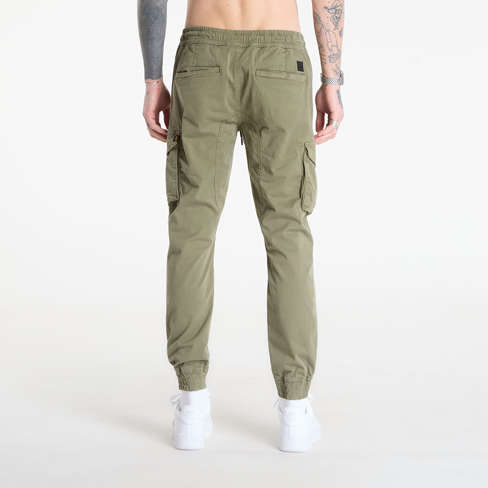 Housut Alpha Industries Cotton Twill Jogger Vintage Green
