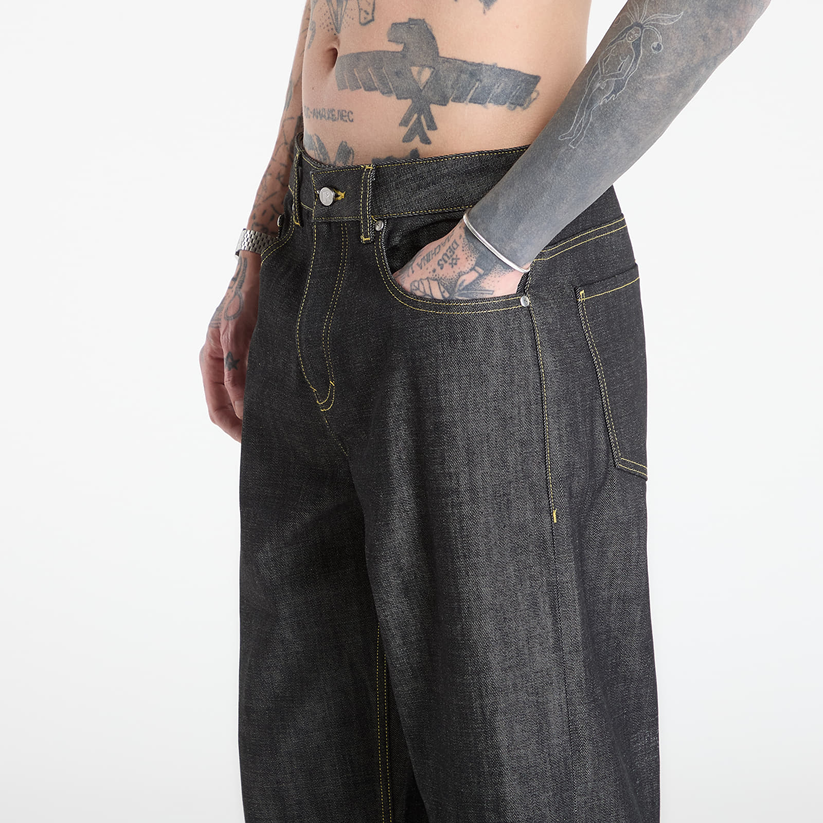 Miesten farkut REPRESENT Selvedge Denim Midnight Black