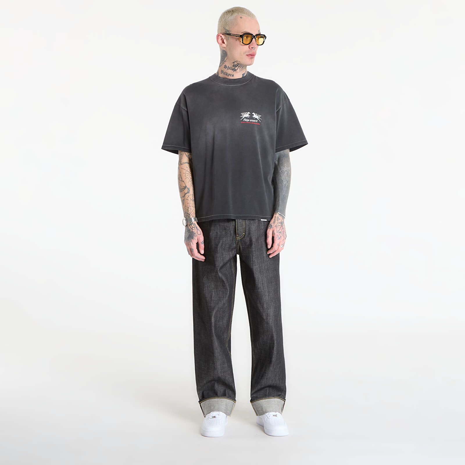 Miesten farkut REPRESENT Selvedge Denim Midnight Black