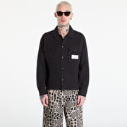 Brain Dead Waffle Button Front Shirt Black