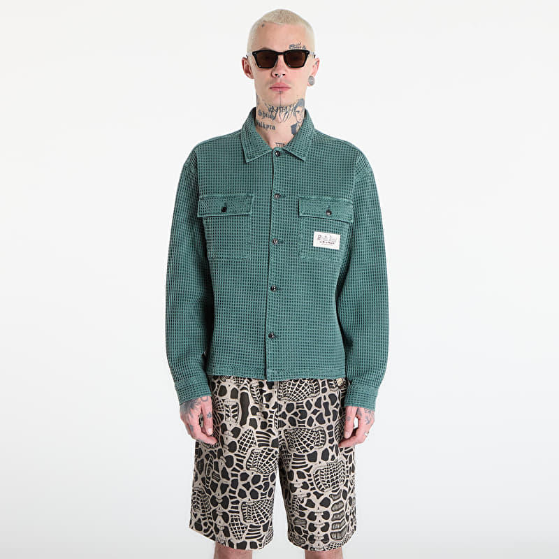 Brain Dead Waffle Button Front Shirt Pin