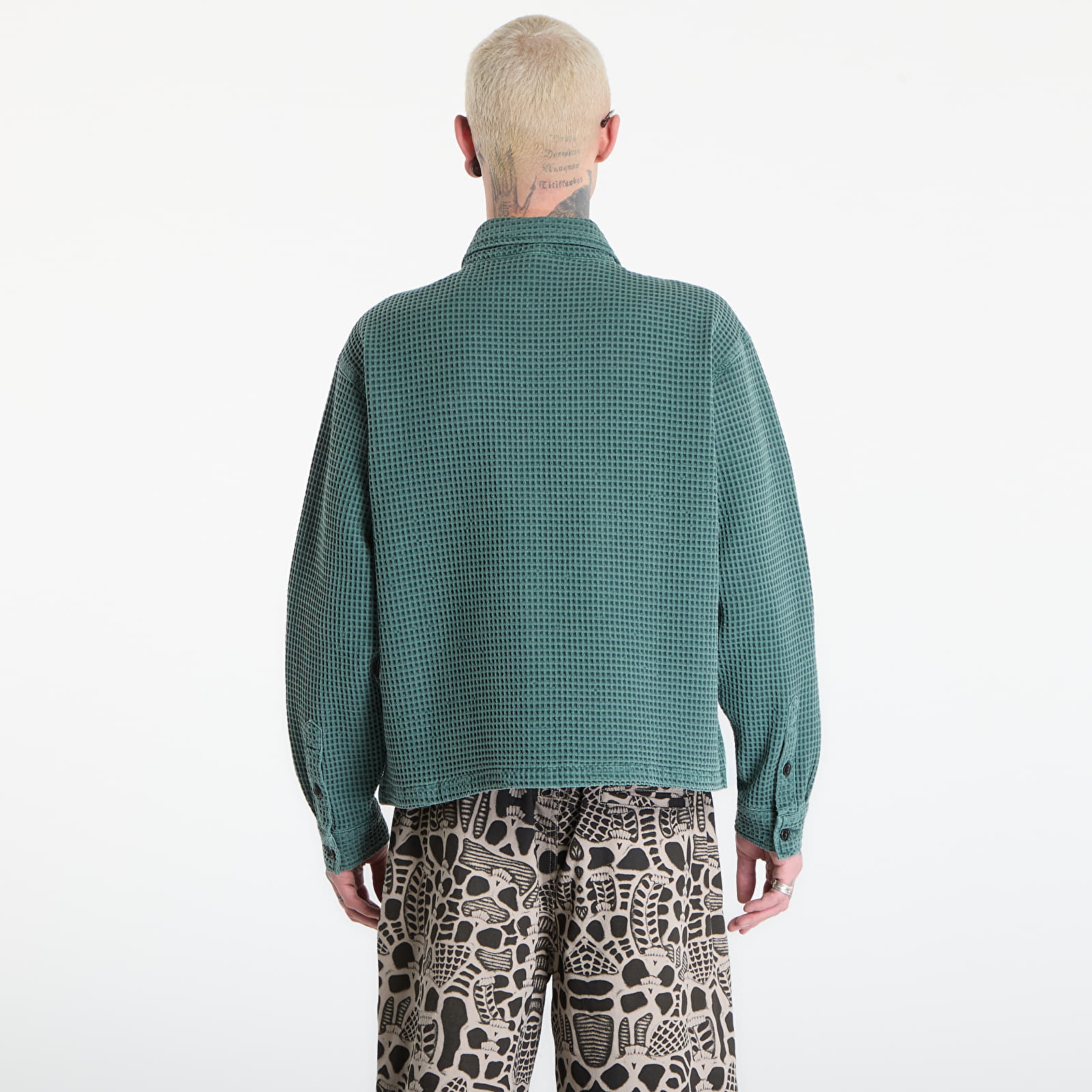 Krekli Brain Dead Waffle Button Front Shirt Pin