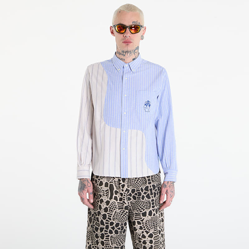 Overhemd Brain Dead BBC Organic Panel Oxford Button Up Lb