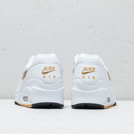 Nike air max 90/1 white/metallic gold-black clearance