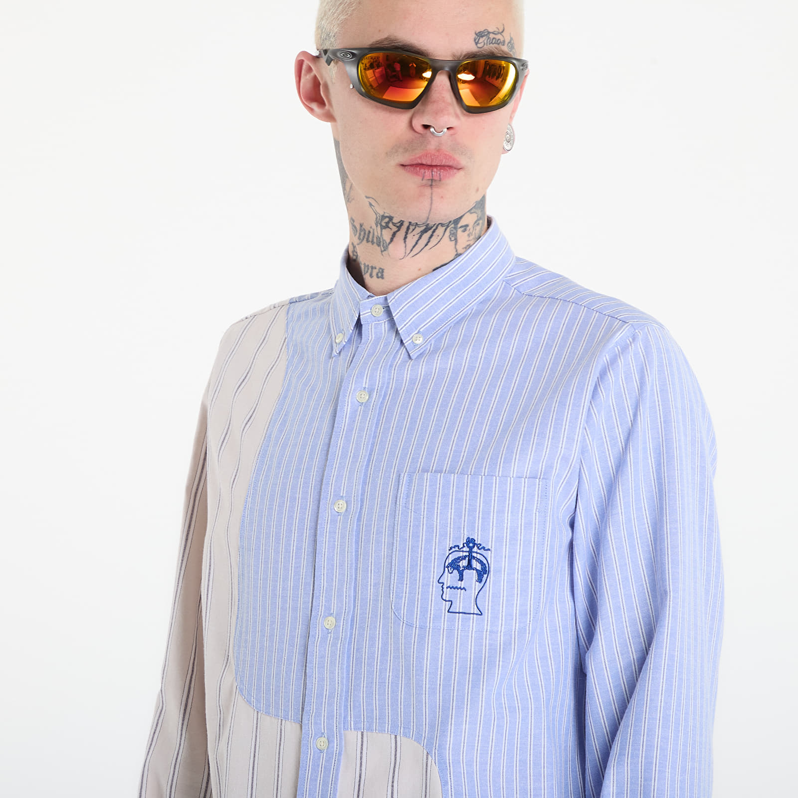 Srajce Brain Dead BBC Organic Panel Oxford Button Up Lb