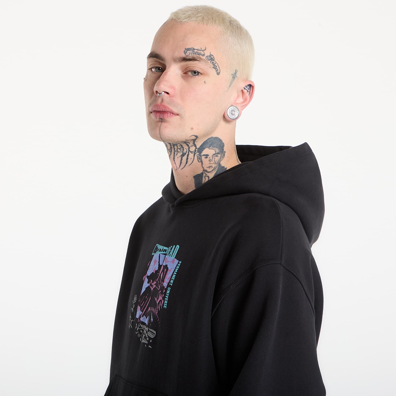 Sweatjacken und Sweatshirts Brain Dead Permanent Universe Hoodie Black