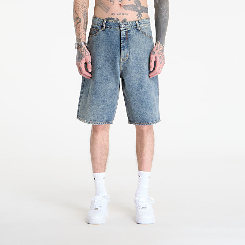 Daily Paper Compact Shield Embroidery Denim Shorts Denim