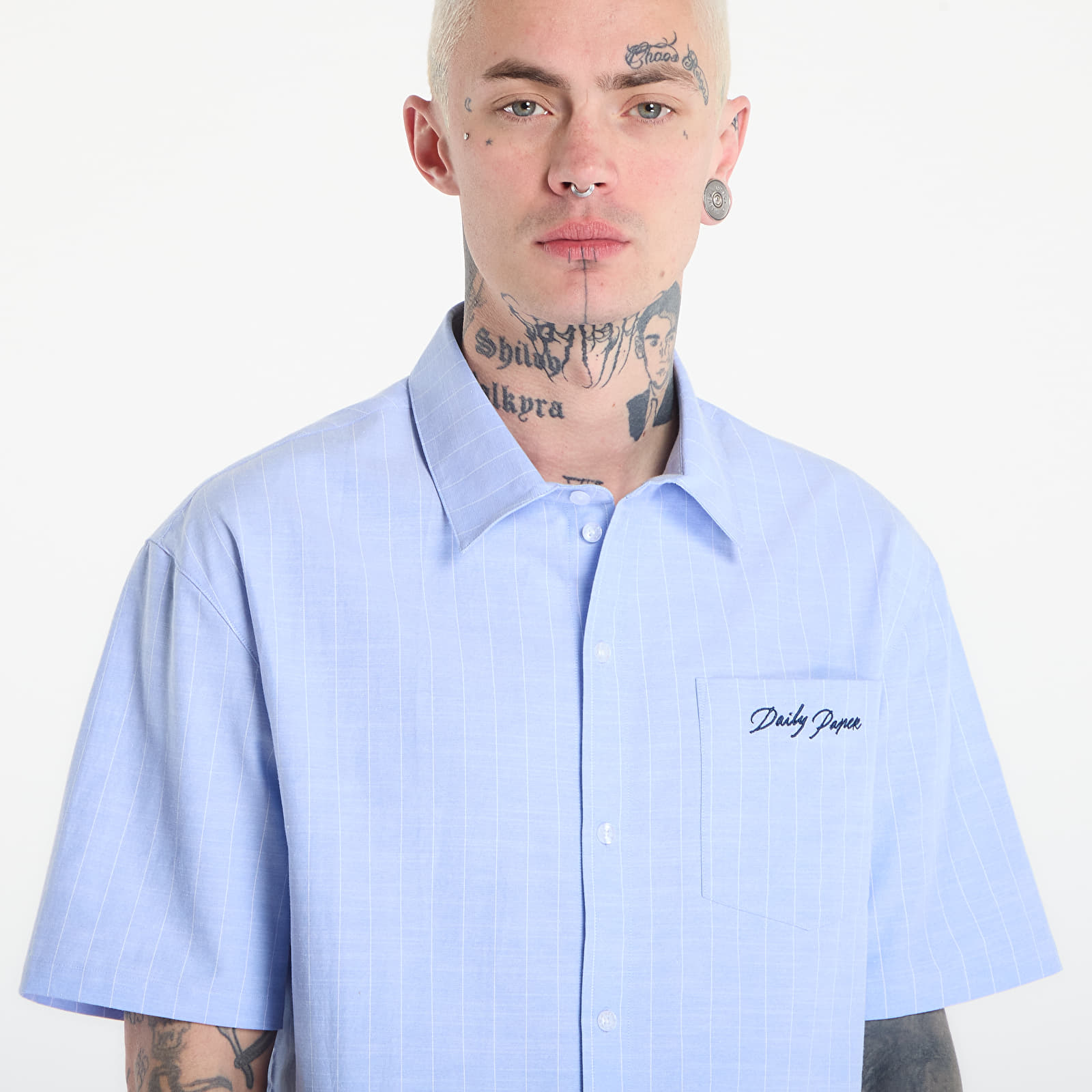 Hemden für Männer Daily Paper Script Ss Shirt Blue