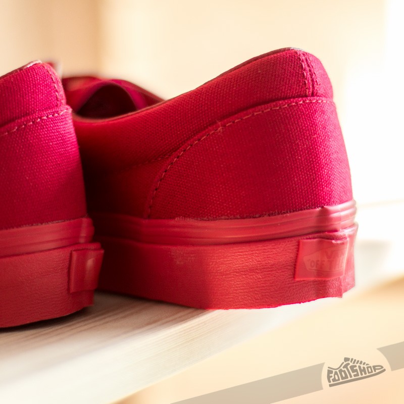 Vans mono red on feet store