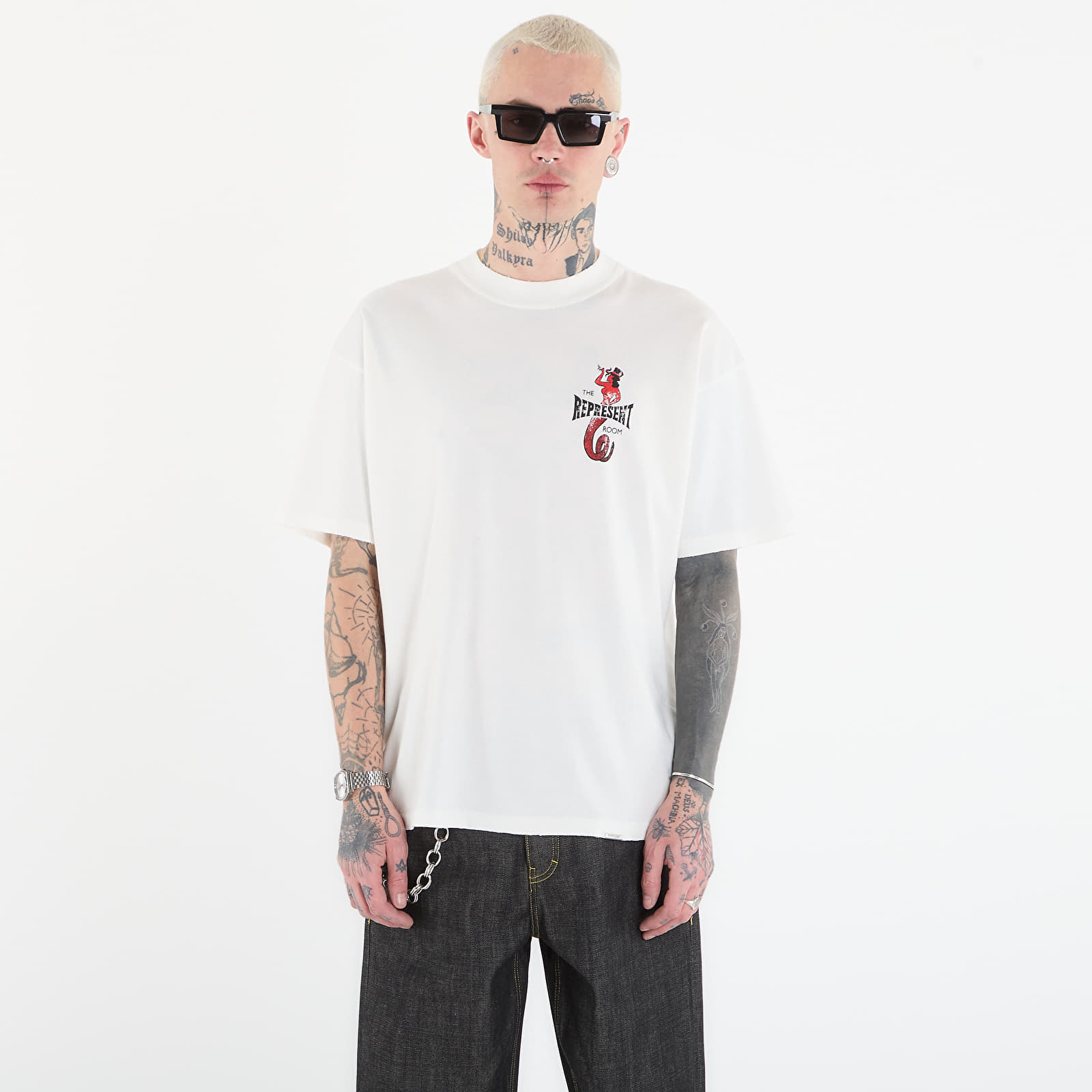 Ανδρικά μπλουζάκια REPRESENT x The Viper Room Dice T-Shirt UNISEX Flat White